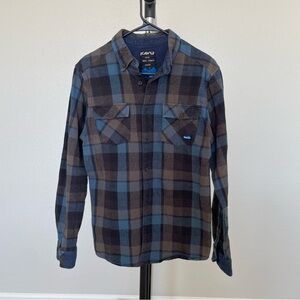 KAVU Men's Buffaroni Flannel Shirt Small
